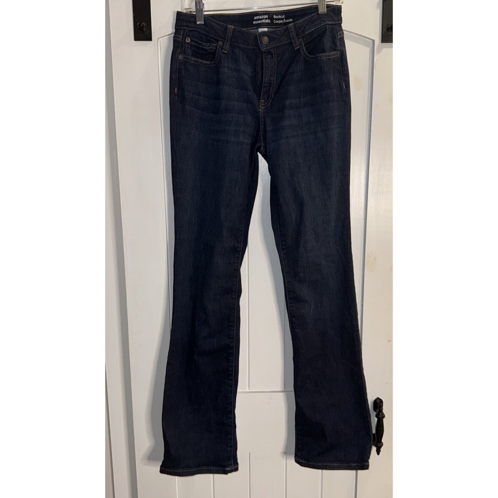 Amazon Essentials Authentic Bootcut Women's Jeans Blue Mid Rise Size 10 L